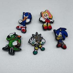 5pcs Sonic Shoes Charms Crocs Charms